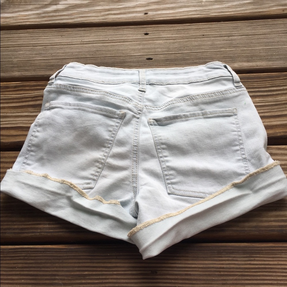 Light denim shorts